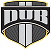 DUB logo shaped like a shield, with bold silver and black vertical segments and the word “DUB” in uppercase across the top.